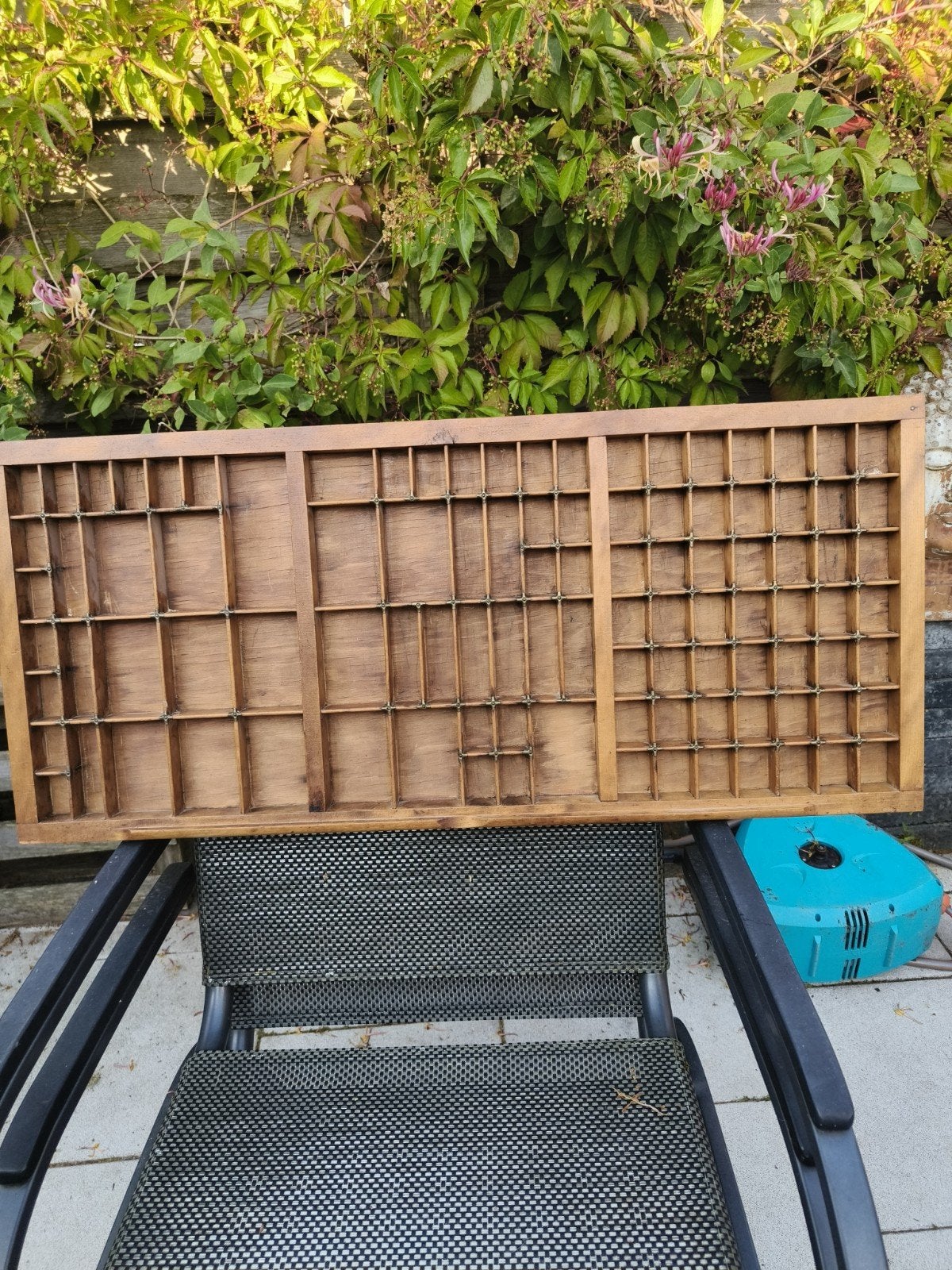 Vintage houten letterbak - decoratief en uniek, Ophalen of Verzenden