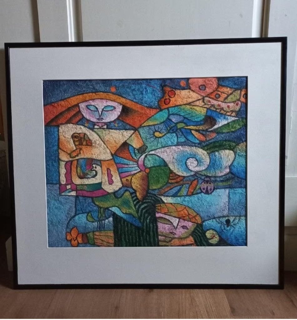 Schilderij Art Kunst 74x82 van B.Long (Harry Belong) @DOC61, Ophalen of Verzenden