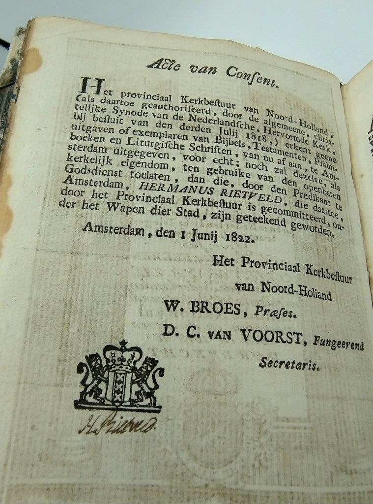 Bijbel met zilveren sloten , E. Wientjes uit Ootmarsum, 1831, Verzenden
