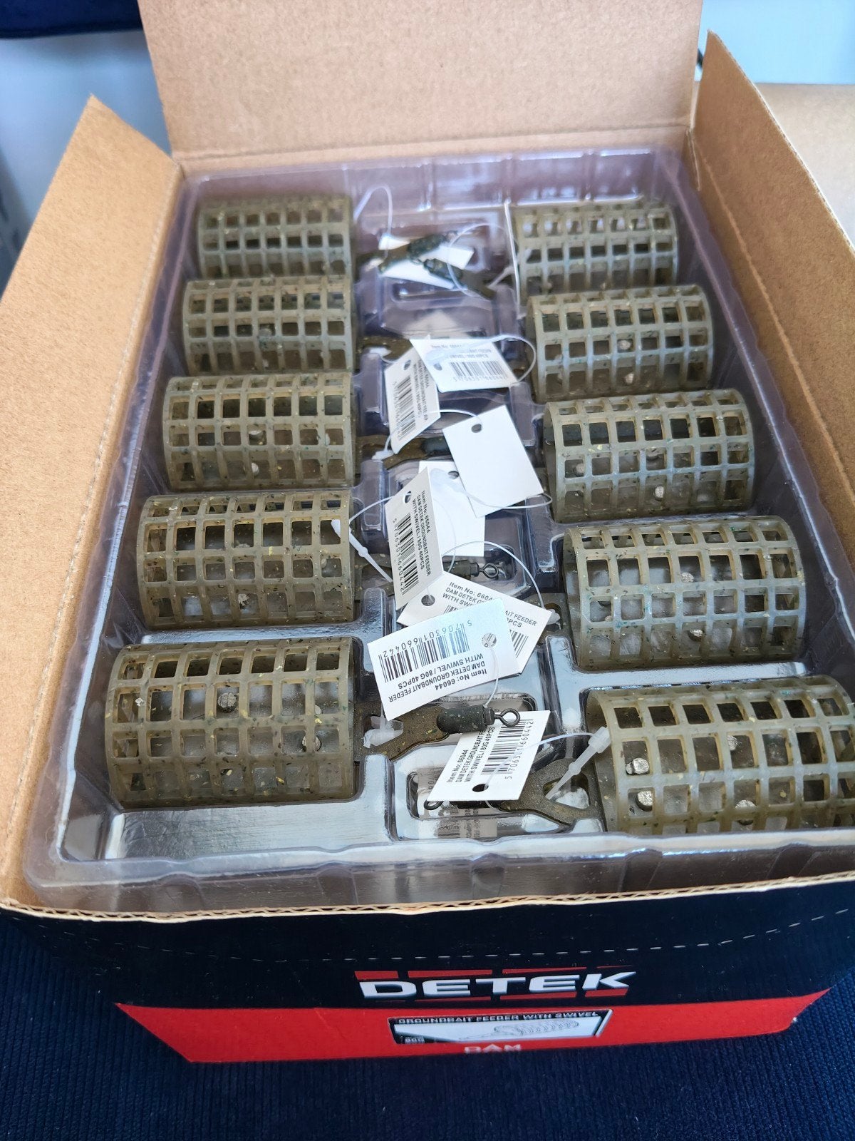 40 x Stuks Dam Detek Groundbait feeder with swivel 80g, Verzenden, Nieuw, Complete set