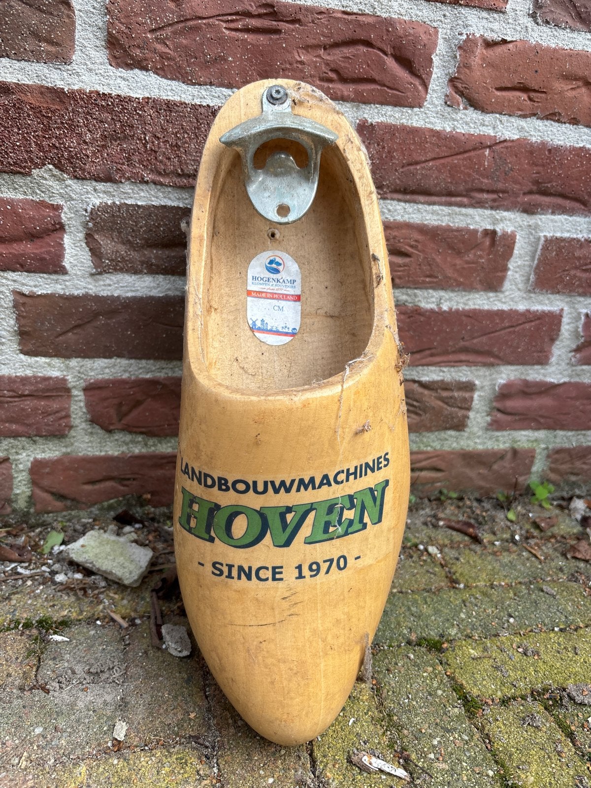 Unieke Houten Klomp Flesopener - Hogenkamp Hoven, Ophalen, Hout, Gebruikt, Landelijk