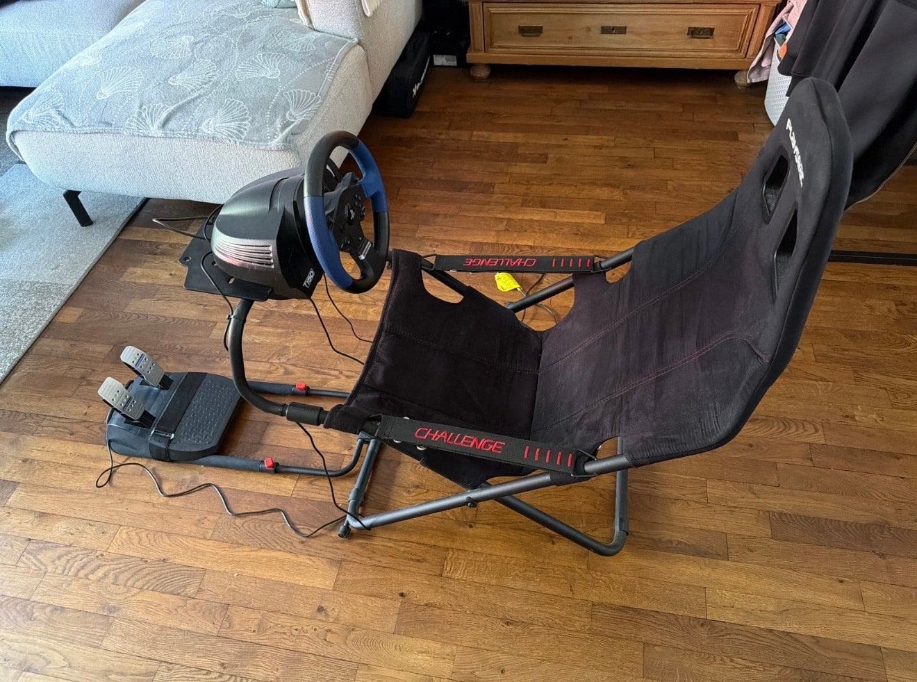 Playseat Challenge met Thrustmaster T150 stuur en pedalen, Spelcomputers en Games, Spelcomputers | Overige, Ophalen, Overige merken