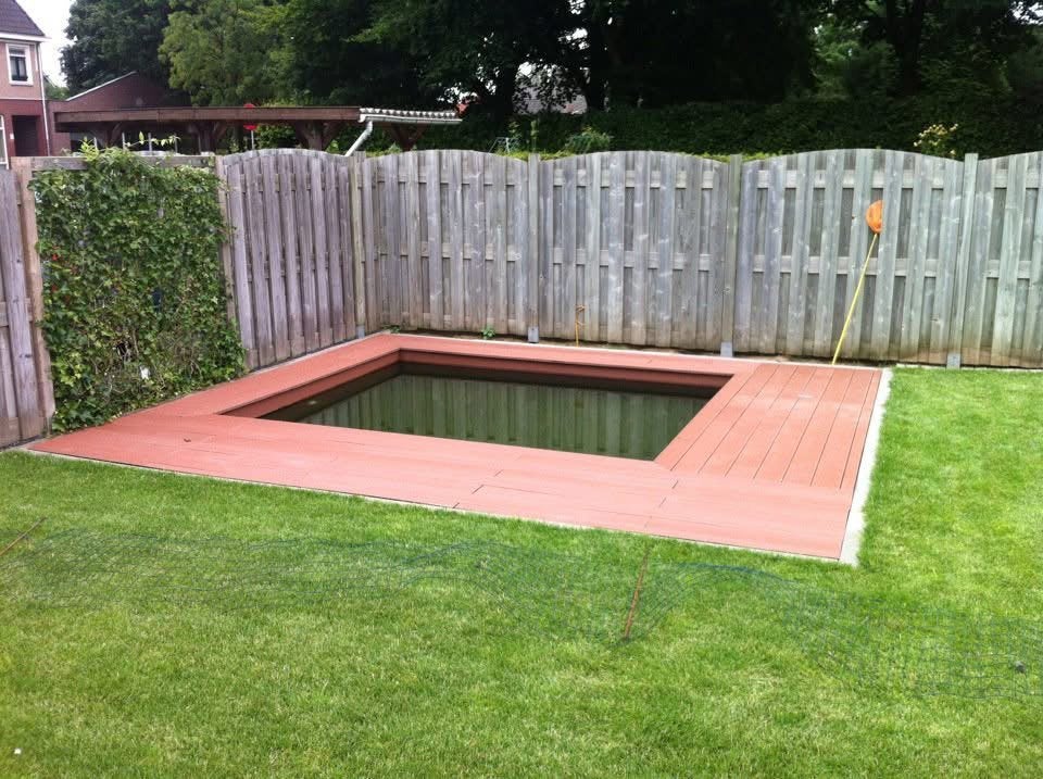 HDPE zwembad/vijver 3.00x3.40x0.80, Tuin en Terras, Ophalen, Gebruikt, 80 tot 120 cm, 300 cm of meer
