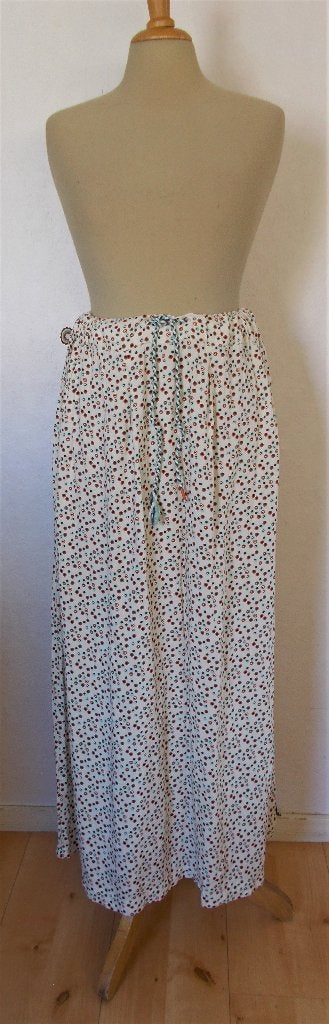 Leuke lange beige print rok van 4FF funky Flavours! XL, Verzenden, Beige, Maat 42/44 (L), Zo goed als nieuw