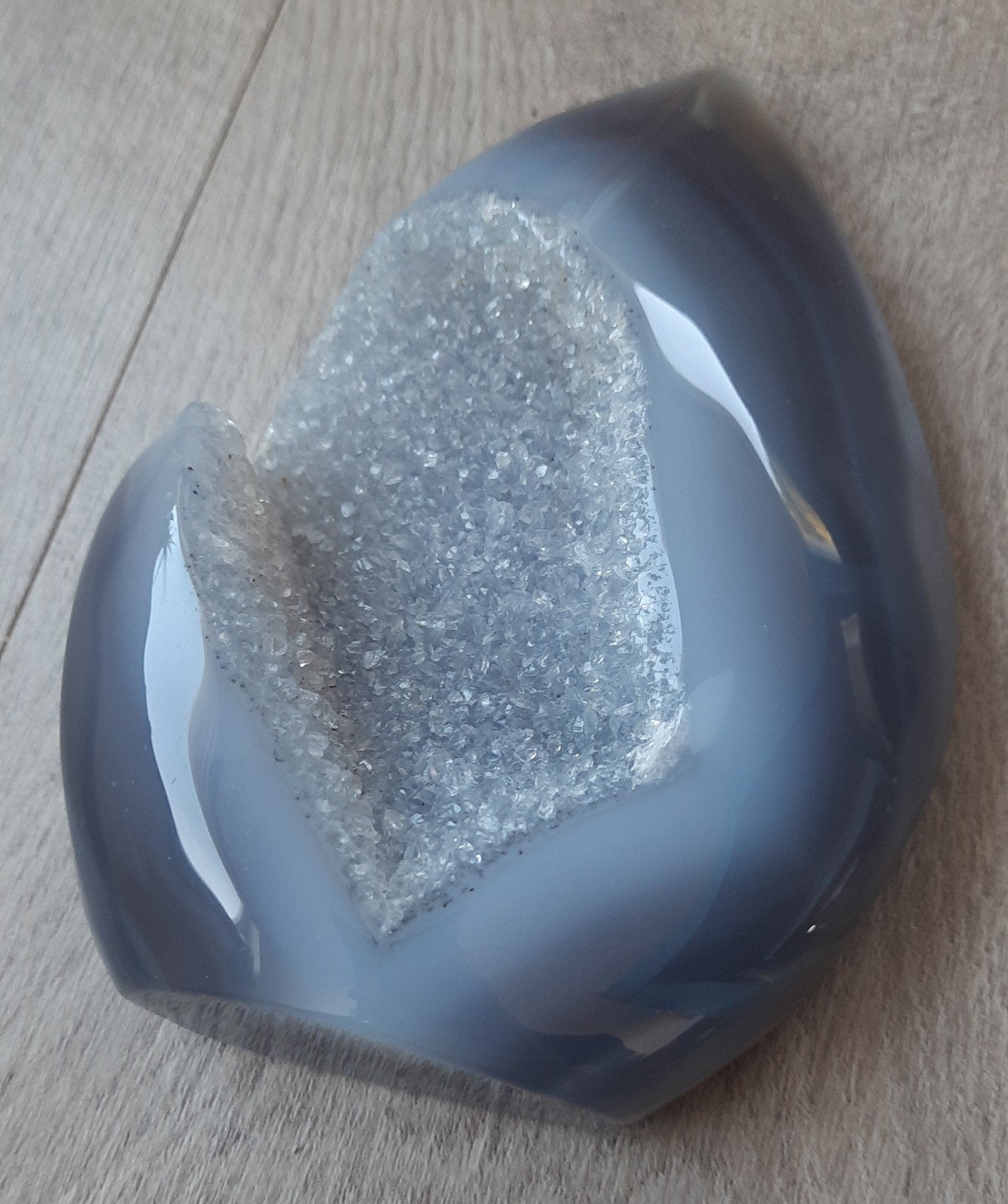 Druzy Agaat geode met kristal, Ophalen of Verzenden, Nieuw