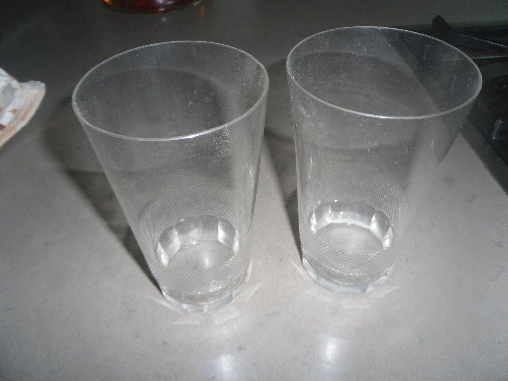 2 oude geslepen waterglazen, gemerkt mosers, Antiek en Kunst, Ophalen of Verzenden