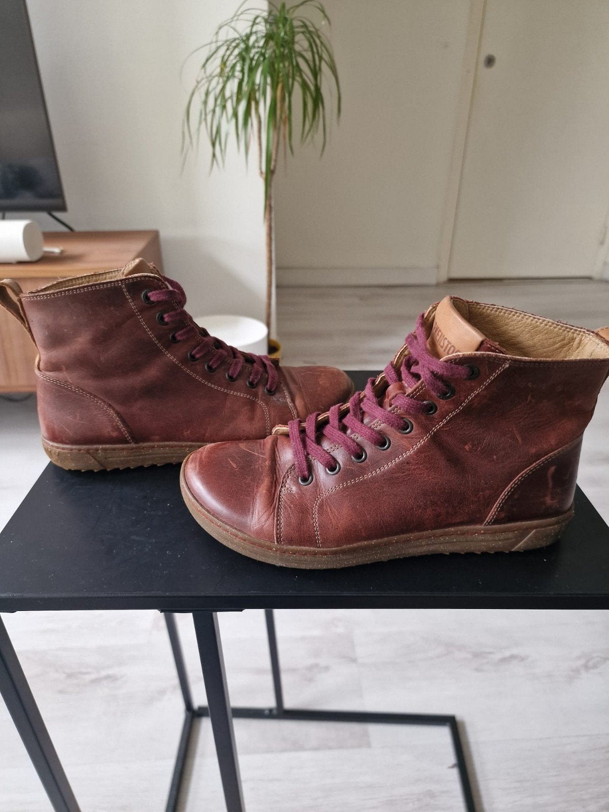Birkenstock bruine leren enkellaarzen maat 37, Bruin, Lage of Enkellaarzen, Ophalen of Verzenden, Gedragen