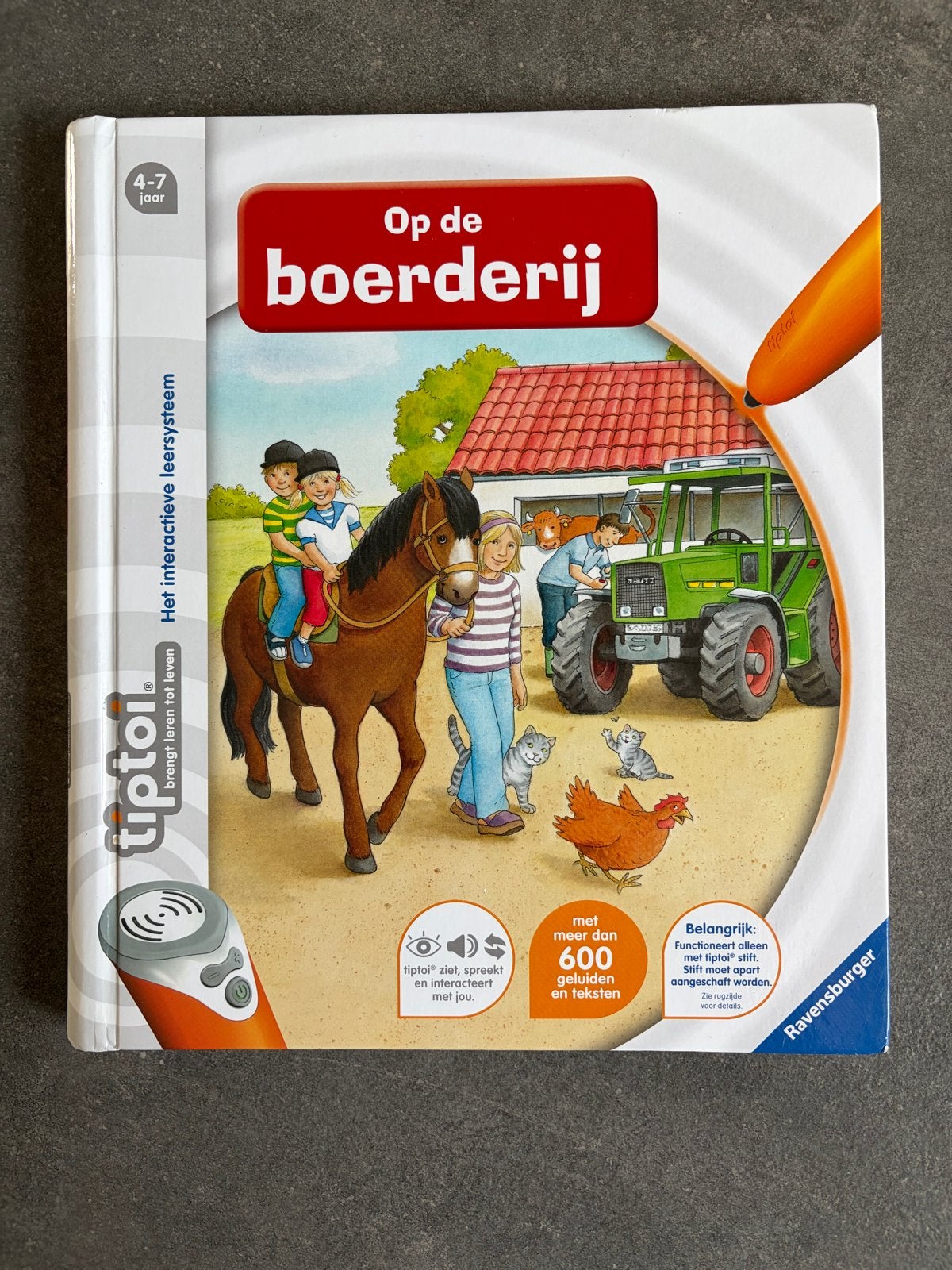 Tiptoi Op de boerderij - Interactief leerboek, Ophalen of Verzenden, Zo goed als nieuw, Ontdekken, Met geluid