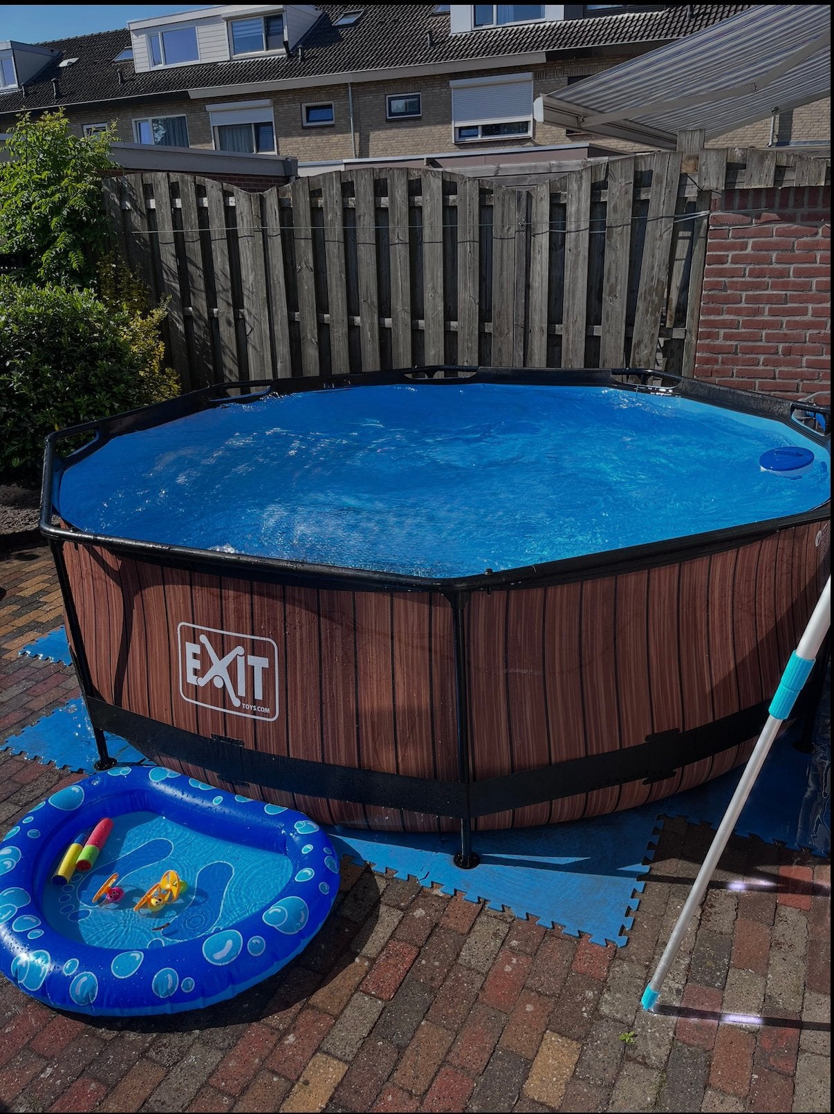 Zwembad met zandfilterpomp, Ophalen, Minder dan 80 cm, Rond, 300 cm of meer