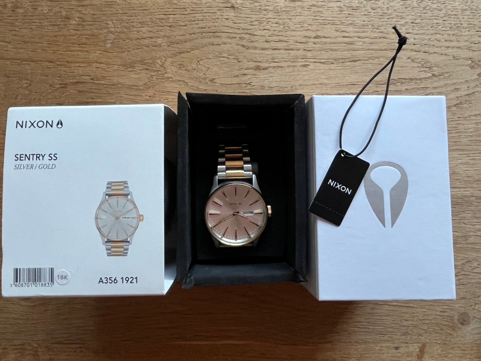 Nixon Sentry SS horloge. Type A356 1921. Siver/Gold, Sieraden, Tassen en Uiterlijk, Horloges | Heren, Ophalen, Zo goed als nieuw