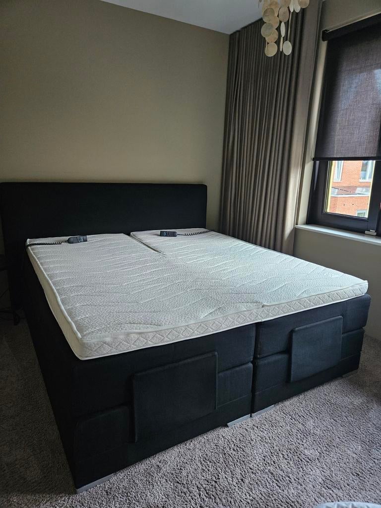 Swiss Sense Elektrische Boxspring 180x200cm Zwart, Verstelbaar, Tweepersoons, Ophalen of Verzenden, 180 cm