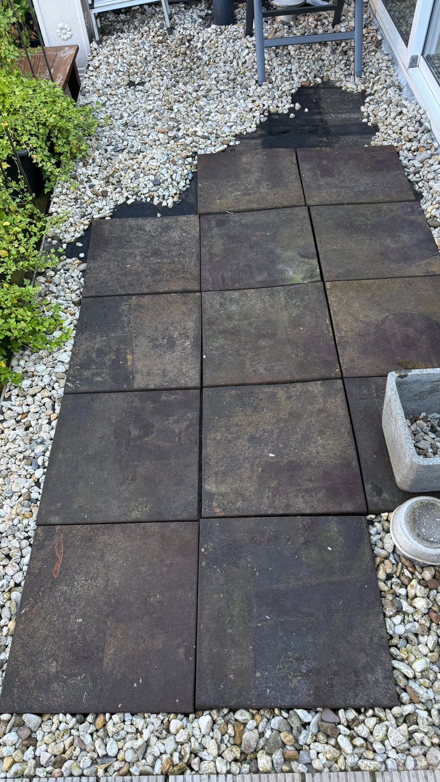 Rubberen tegels buiten 20 stuks donker rood 50x50x 4.5, Ophalen, Gebruikt, Overige typen, Rubber