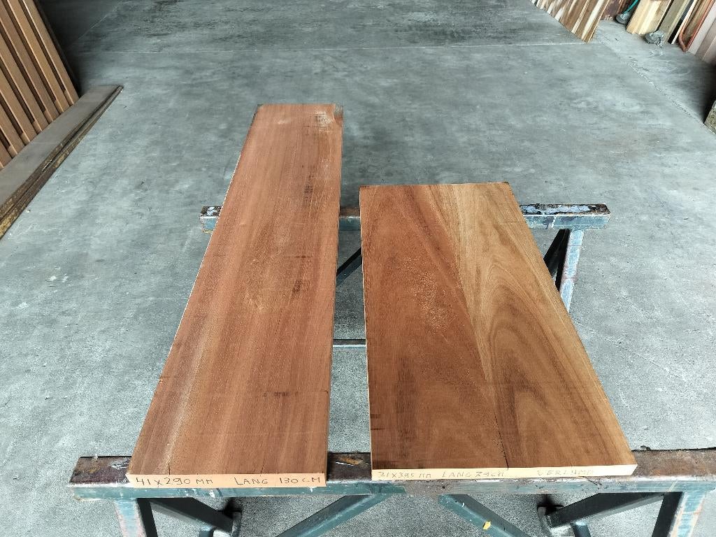 Mahonie houten planken, Doe-het-zelf en Verbouw, Hout en Planken, Ophalen, 25 tot 50 mm, Nieuw, 250 tot 300 cm