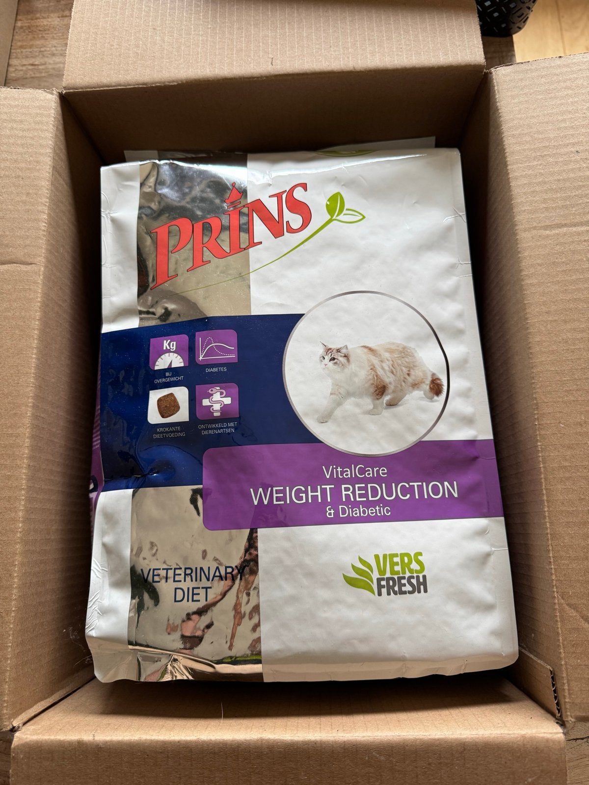 Prins weight reduction diabetic kattenvoer 5 kilo, Dieren en Toebehoren, Ophalen, Kat