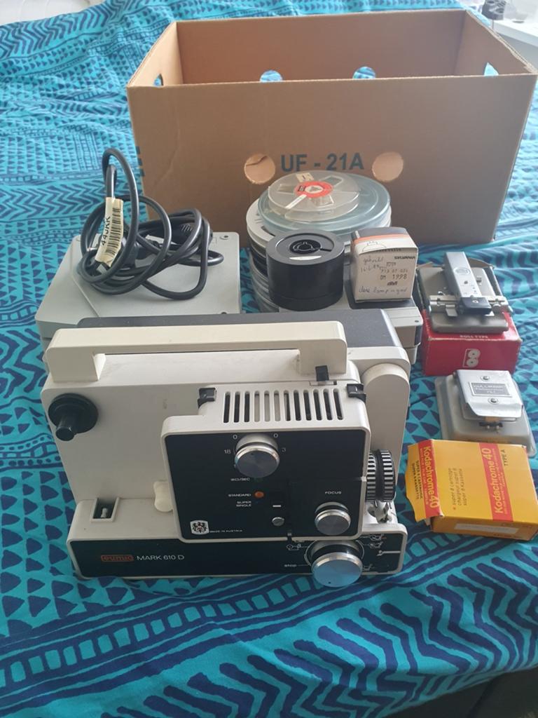 Eumig Mark 610 D Super 8 projector met accessoires, Verzenden