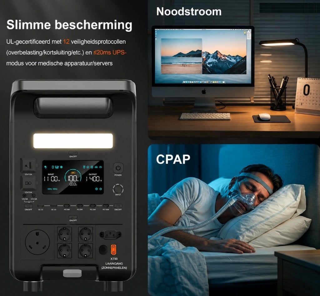 Powerstation – 3840Wh / 3600W - NIEUW - Thuisbatterij - accu, Caravans en Kamperen, Ophalen, Nieuw