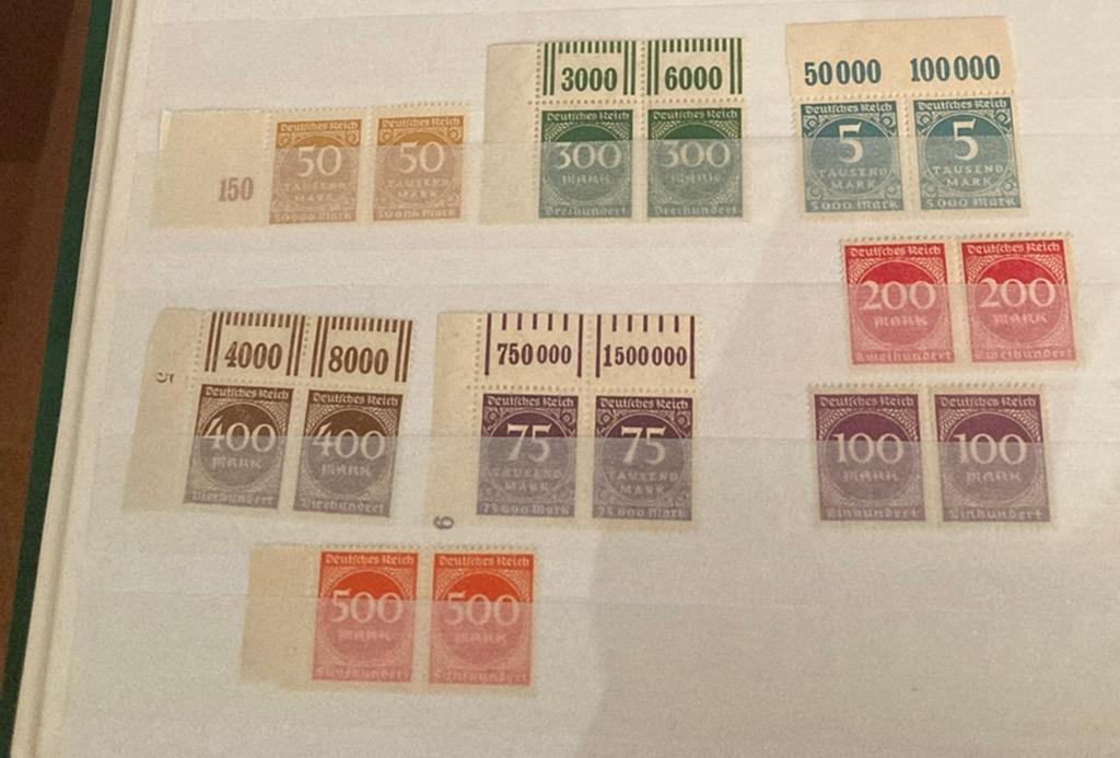 Setje inflatie zegels Duitse rijk in paren, Postzegels en Munten, Postzegels | Europa | Duitsland, Verzenden, Duitse Keizerrijk