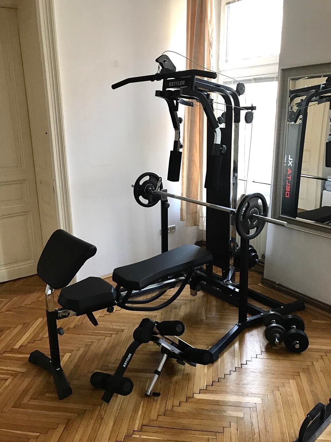 Krachtstation Fitness Home Gym Kettler & 150kg gewicht, Sport en Fitness, Ophalen, Zo goed als nieuw, Benen, Overige typen