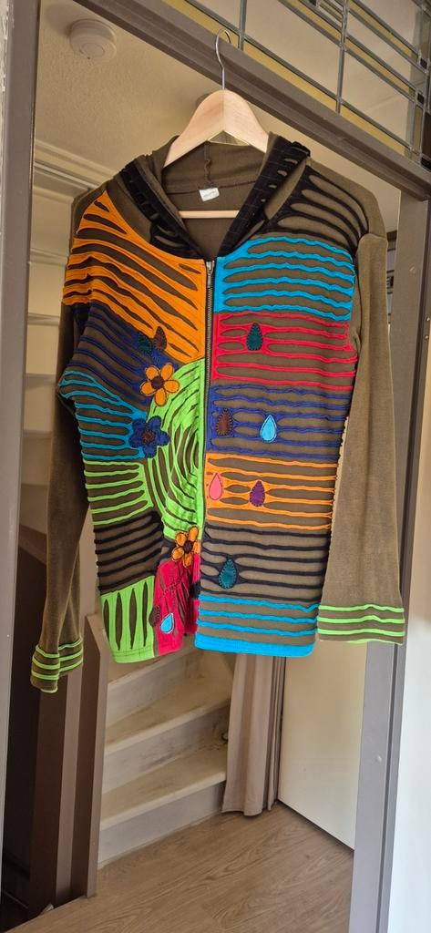 Leuke trui met veel kleuren (volgens mij Paprika) maat 42, Ophalen of Verzenden, Zo goed als nieuw, Maat 46/48 (XL) of groter