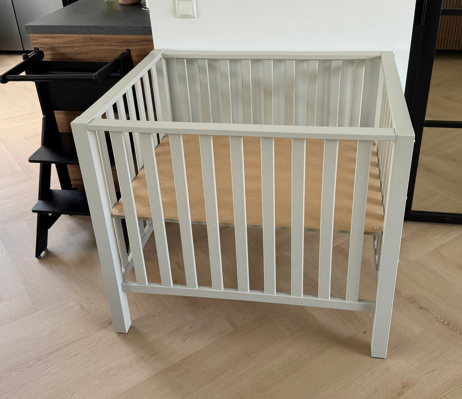 Europe Baby Casper II Box | mat wit | Babypark, Ophalen, Gebruikt, Vierkant, In hoogte verstelbaar
