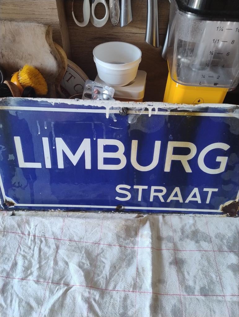 Emaille bord, Ophalen of Verzenden, Zo goed als nieuw, Reclamebord