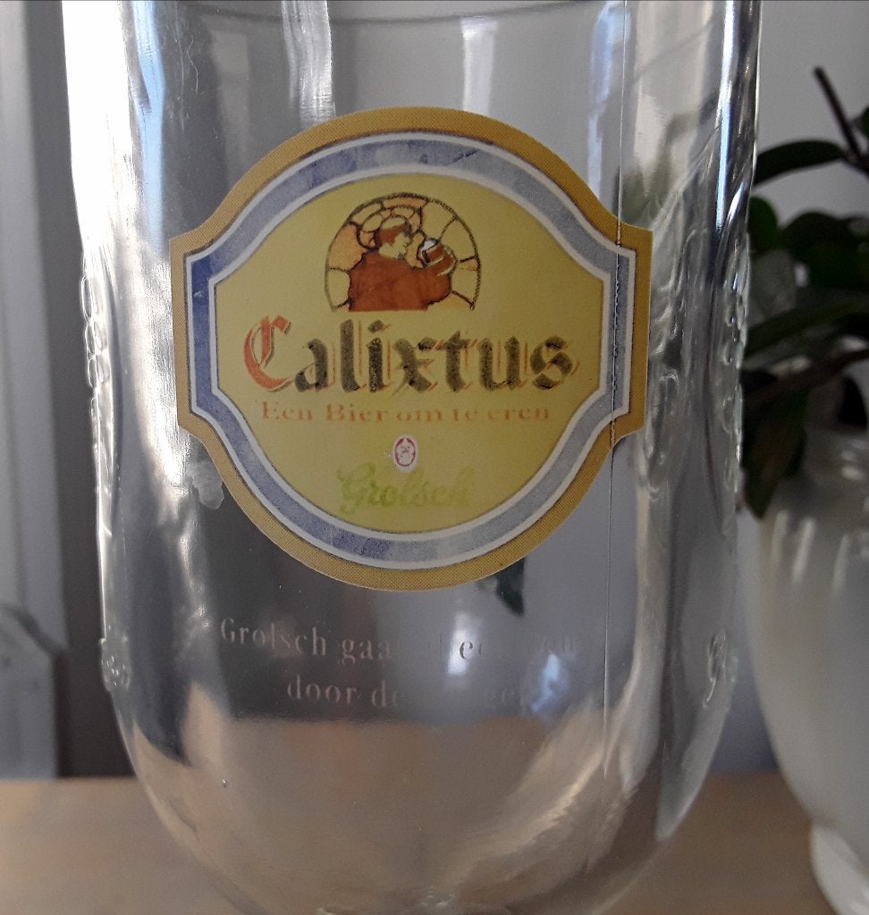Foto 3 van Groot bierglas op voet - bokaal - Grolsch Calixtus - goedko