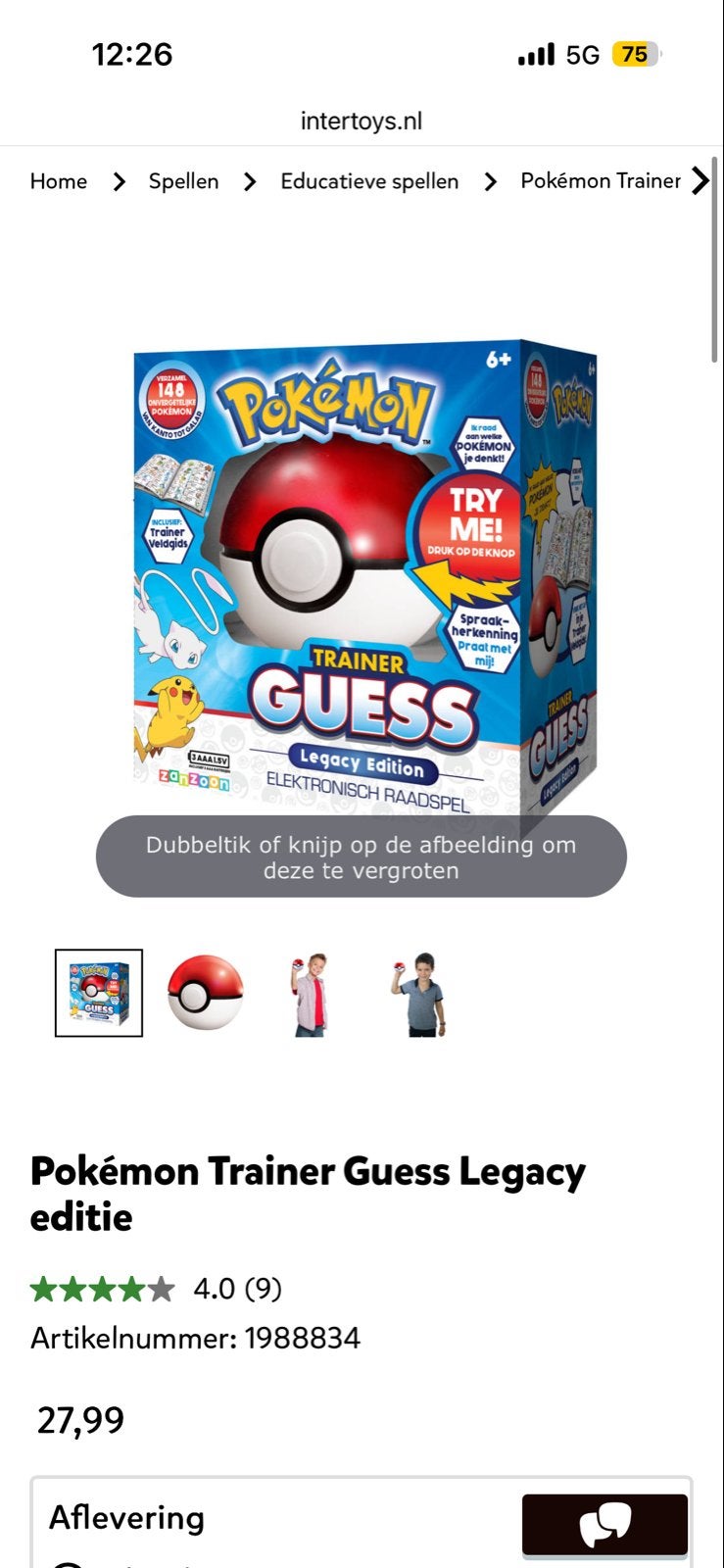 Pokémon Trainer Guess Legacy Editie Elektronisch Raadspel, Ophalen, Nieuw, Ontdekken, Met geluid