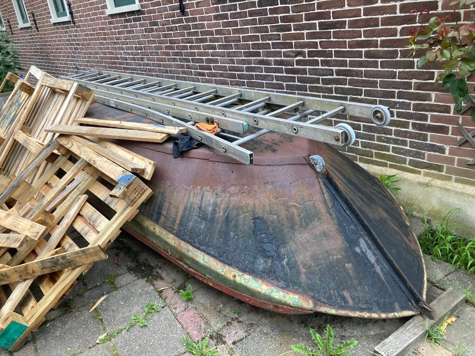 Oude schuit, Ophalen, Gebruikt