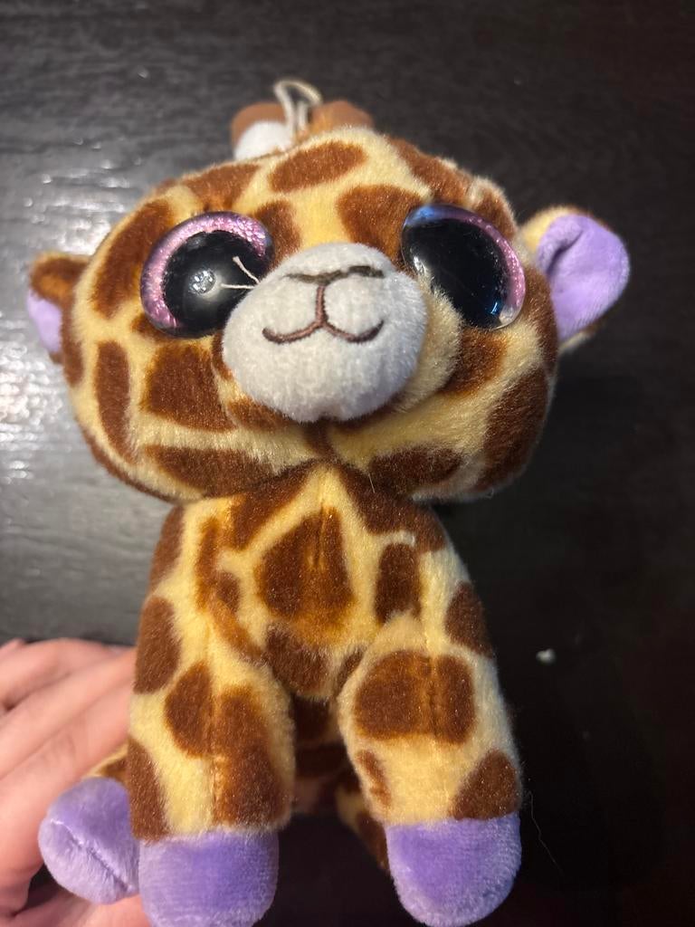 Leuke Giraffe Knuffel met Grote Glitters Ogen, Giraf, Ophalen of Verzenden, Zo goed als nieuw, Meerkleurig