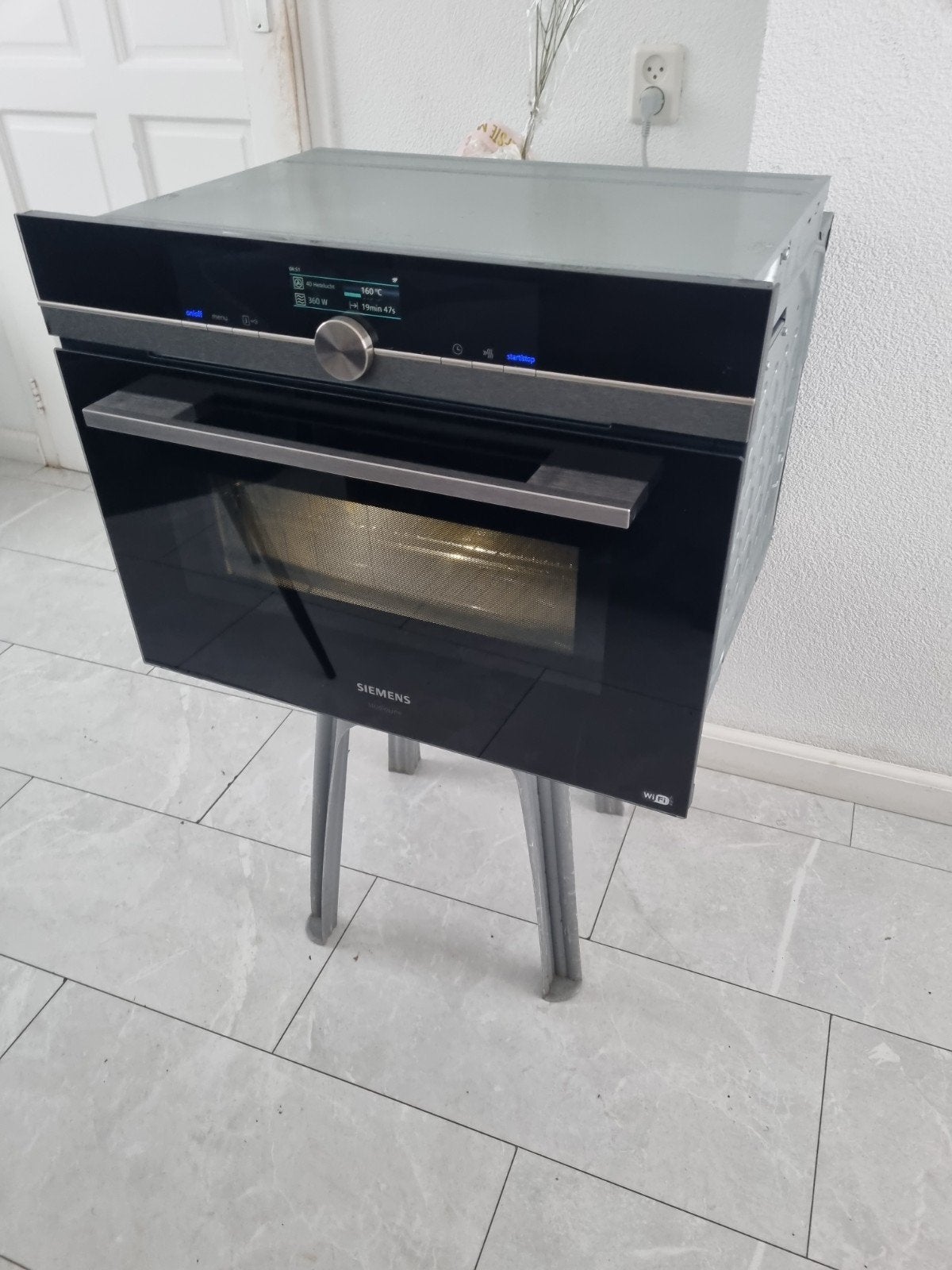 Siemens studioLine Inbouw Combimagnetron met wifi ZGAN, Ophalen, Minder dan 45 cm, Hete lucht, 60 cm of meer