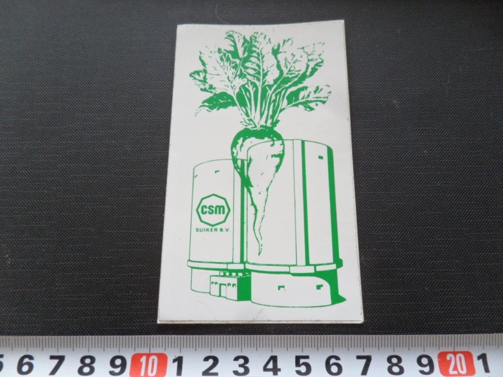 sticker CSM Suiker bv   suikerbiet, Ophalen, Zo goed als nieuw