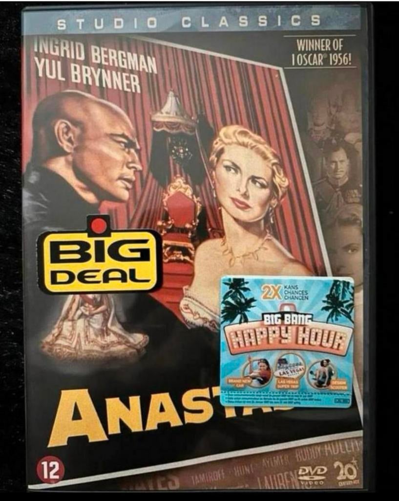 Anastasia Ingrid Bergman Yul Brynner DVD, Cd's en Dvd's, Gebruikt, Alle leeftijden, Drama, Ophalen of Verzenden