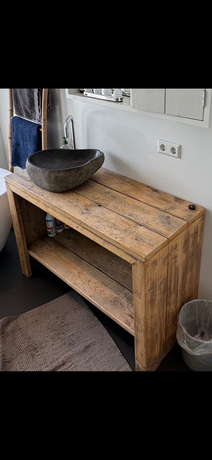 Badkamermeubel incl. wasbak & kraan, Huis en Inrichting, Ophalen, Zo goed als nieuw, Rond, 50 tot 100 cm