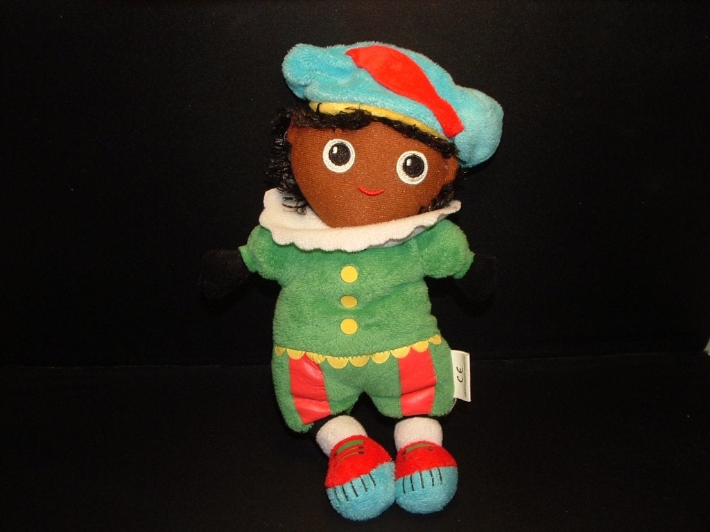 MOOIE ZWARTE PIET BRUIN MET GROEN/ROOD VELOURS PAK, Ophalen of Verzenden, Nieuw, Overige typen