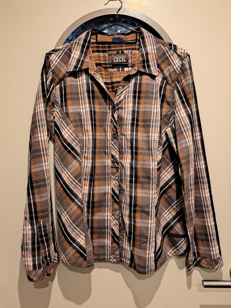2 x Hemdsblouse Cecil, L of XL, Bruin, Maat 42/44 (L), Ophalen of Verzenden, Zo goed als nieuw