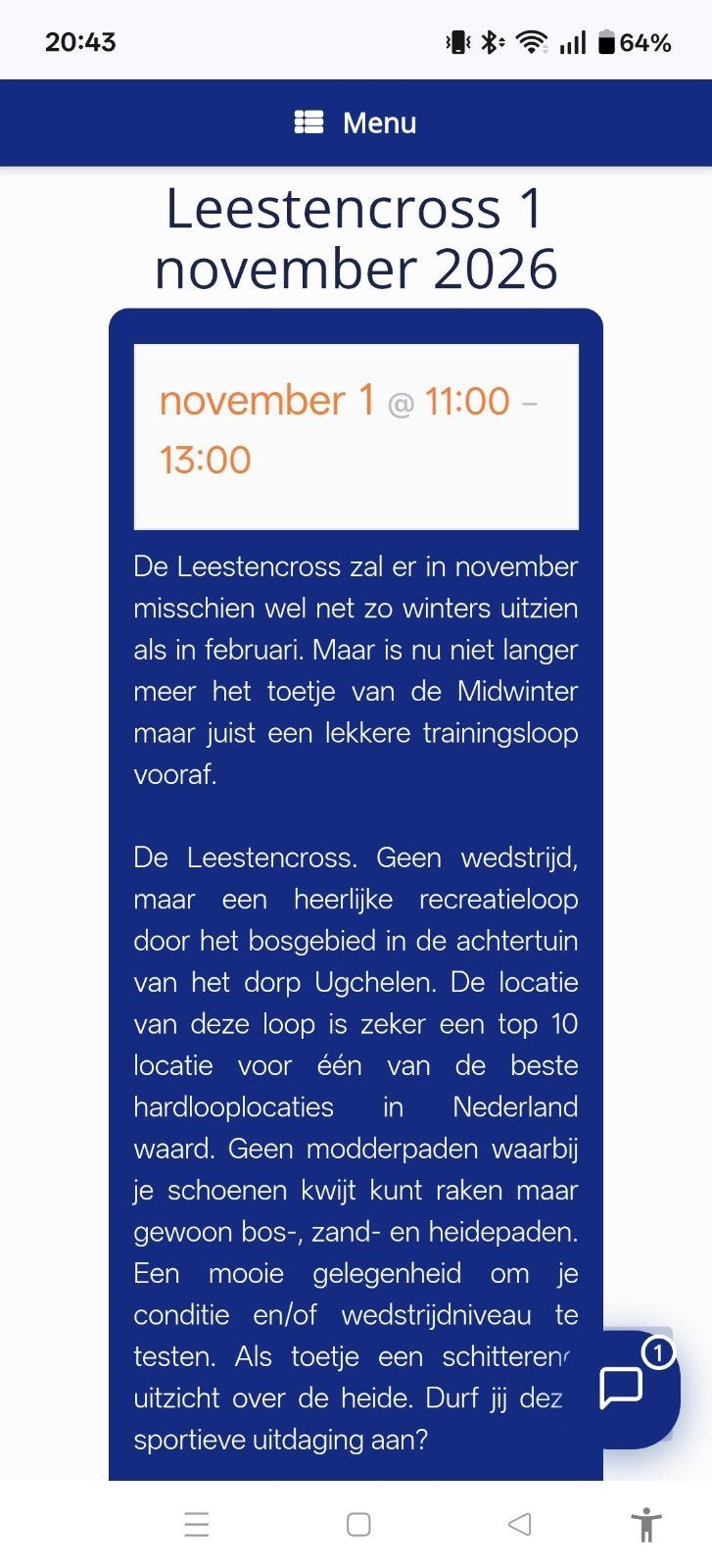 startbewijs Leesten Cross Apeldoorn, Eén persoon