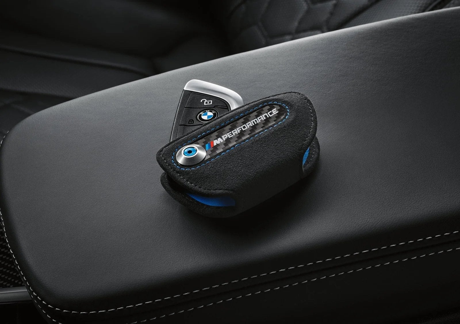 BMW M Performance Sleuteletui Alcantara/Carbon, Ophalen of Verzenden, Zo goed als nieuw