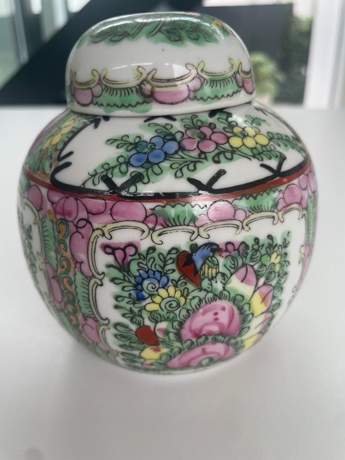 Chinese gemberpot met bloemmotief, Ophalen of Verzenden