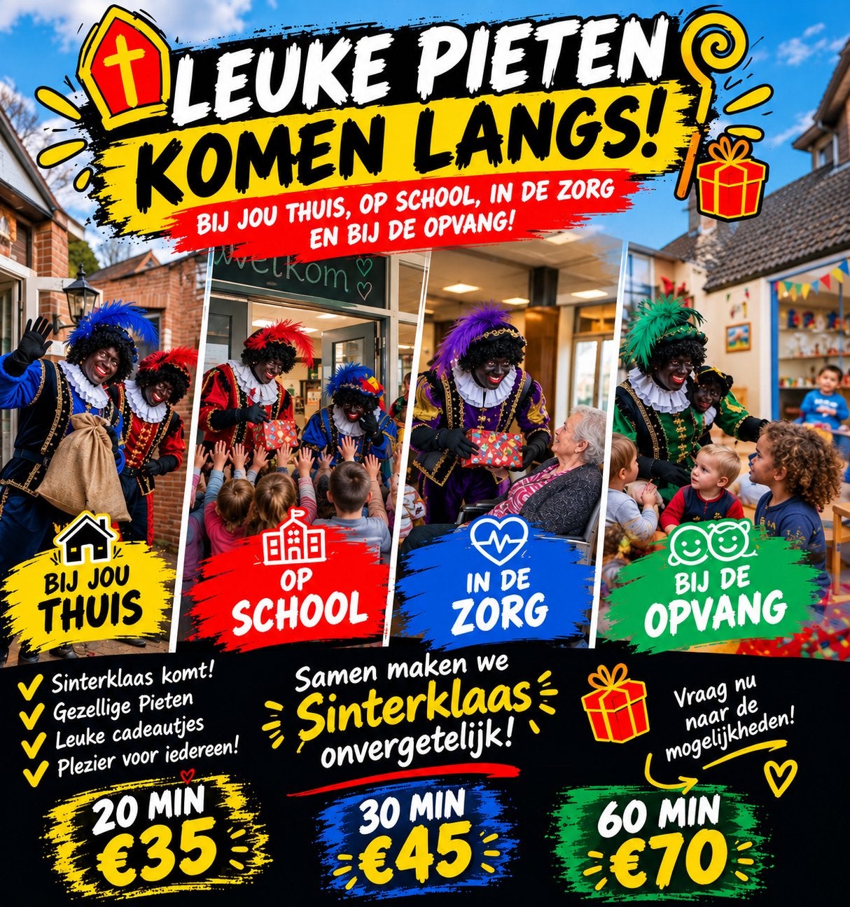 Pieten op huisbezoek, Ophalen of Verzenden