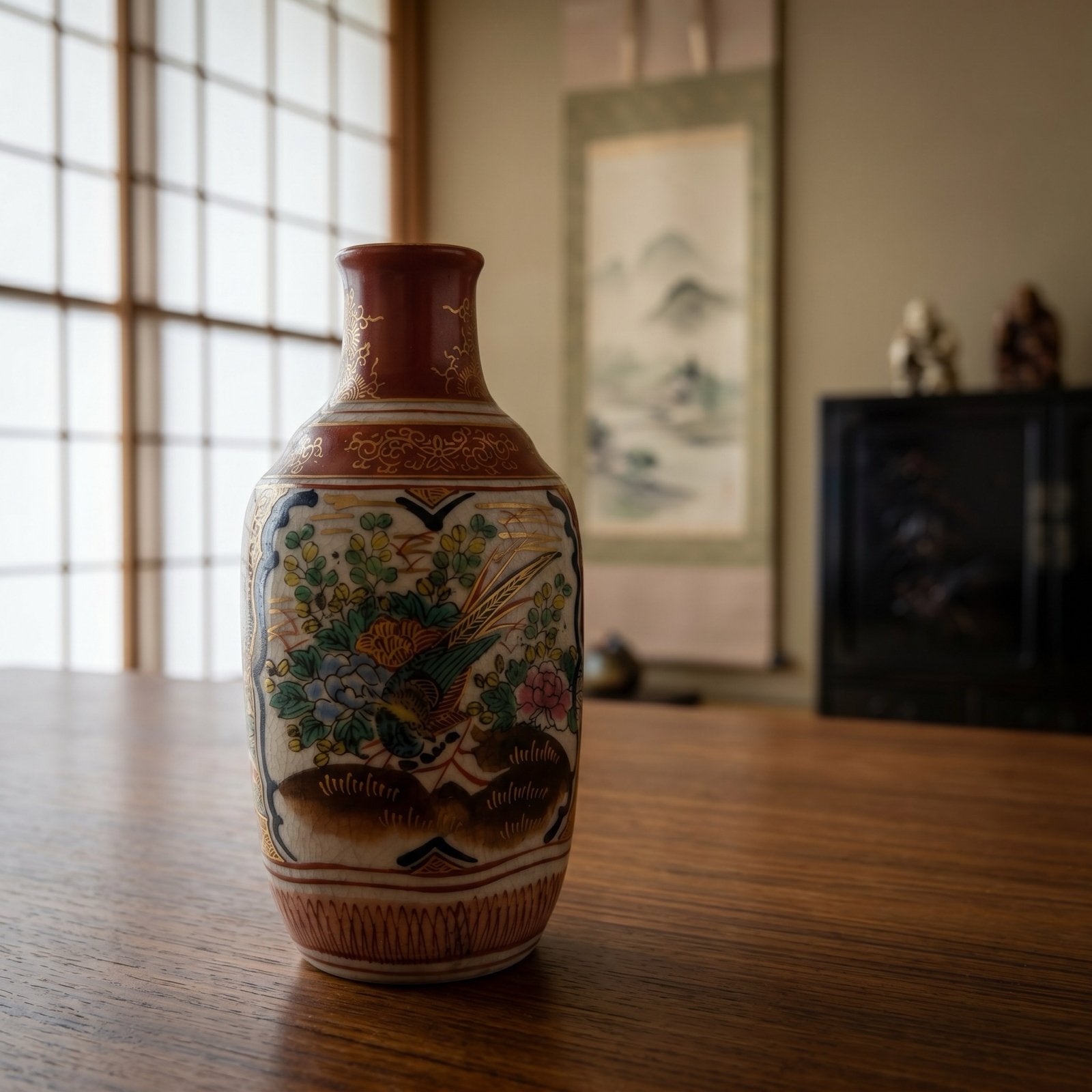 Antiek Japans Satsuma Vaasje (1880-1900), Antiek en Kunst, Ophalen of Verzenden