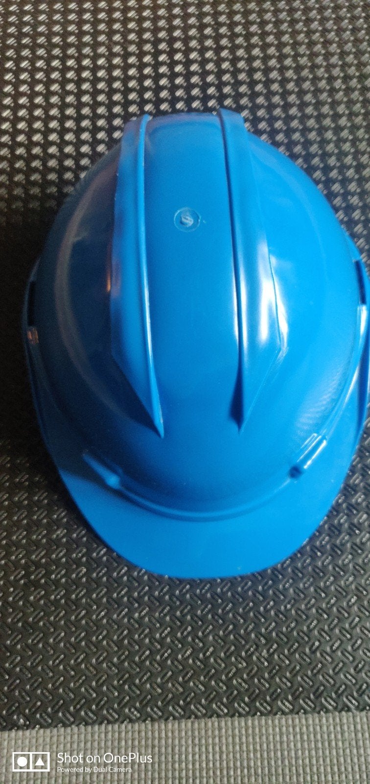 Manutan Veiligheidshelm Blauw - Nieuwstaat, Doe-het-zelf en Verbouw, Veiligheidshelmen, Ophalen of Verzenden
