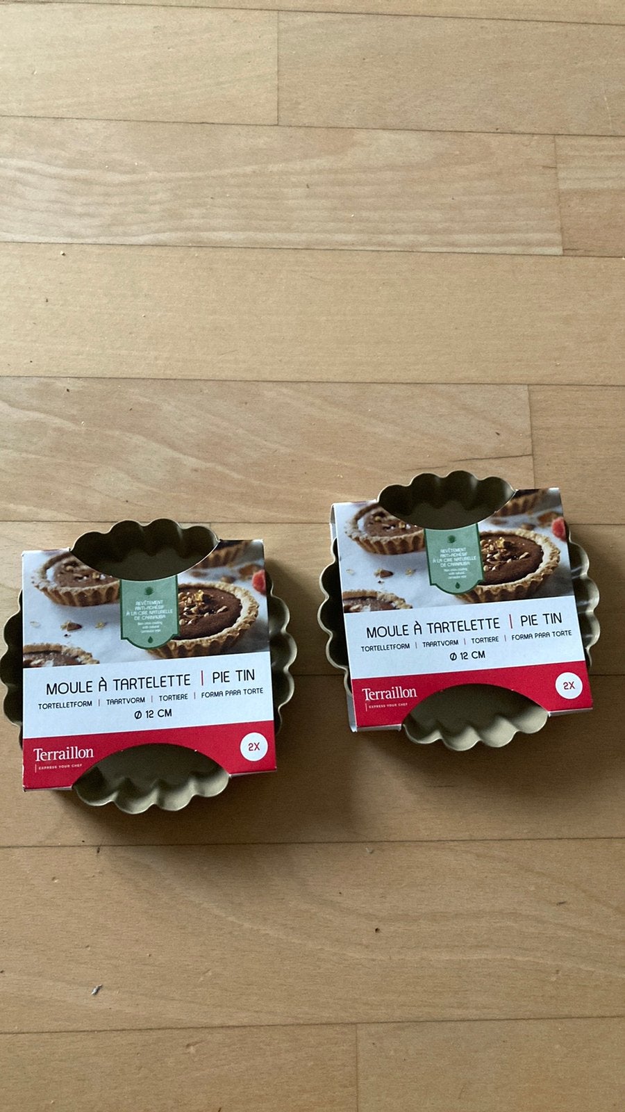 2x Terrallion Taartvormpjes - Ø 12 cm - Nieuw, Overige typen, Nieuw, Ophalen of Verzenden, Metaal