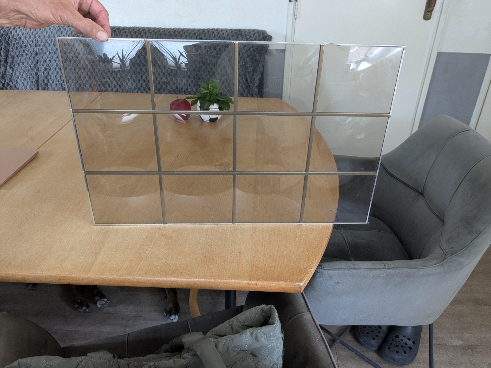 glas in lood raam, 2x, Ophalen, Gevelraam of Ruit, Minder dan 80 cm, Minder dan 80 cm