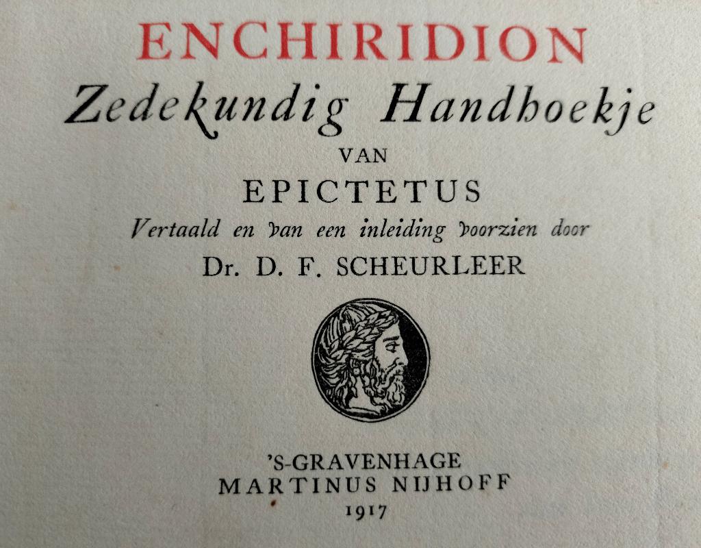 Enchiridion Zedekundig Handboekje van Epictetus, Verzenden, Dr. D.F. Scheurleer