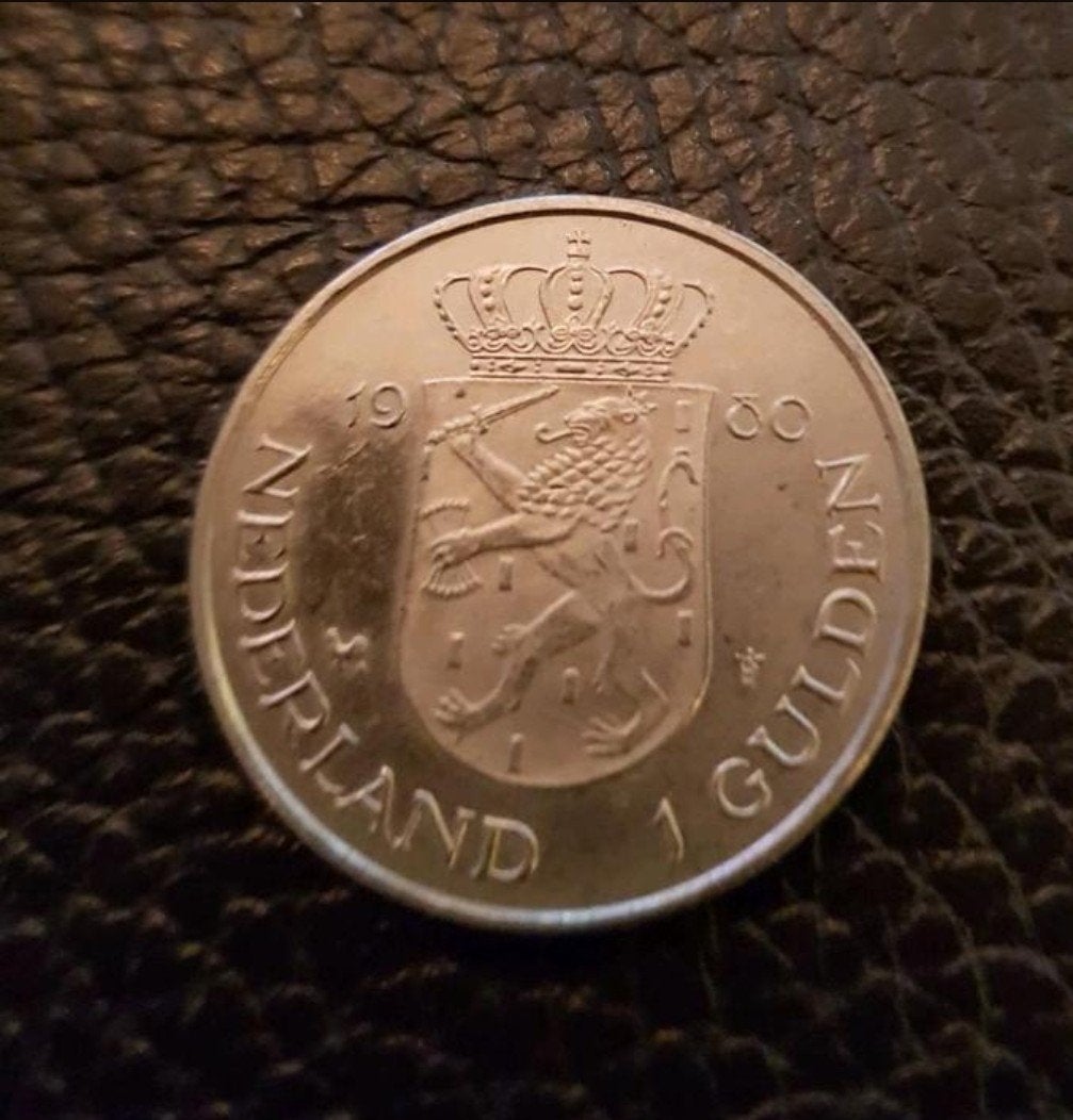 Nederland 1 Gulden 1980 Koningin Juliana Munt, Ophalen of Verzenden