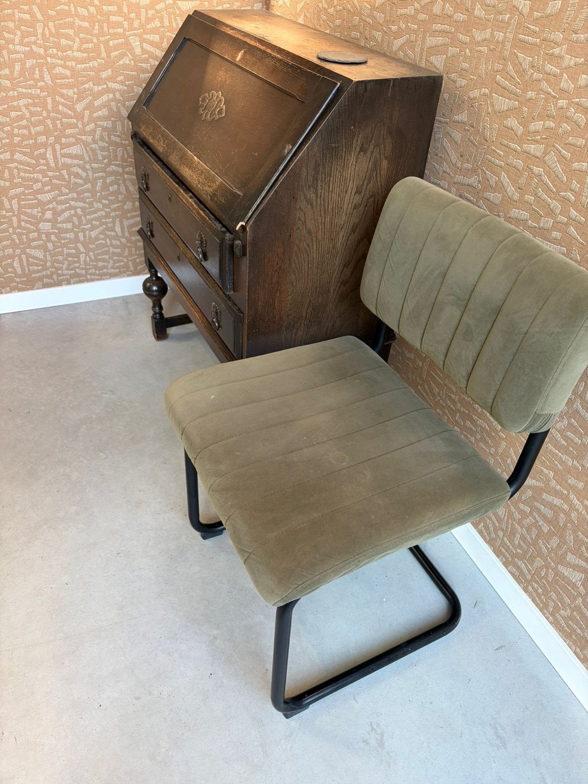 4 stoelen te koop, Ophalen, Gebruikt, Zwart, Stof