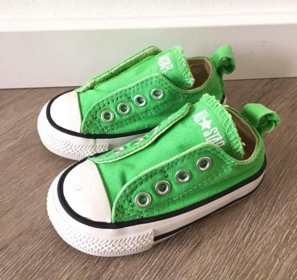Groene Converse All Star babyschoentjes maat 20, Ophalen of Verzenden, Gebruikt, Jongen of Meisje, Schoenen
