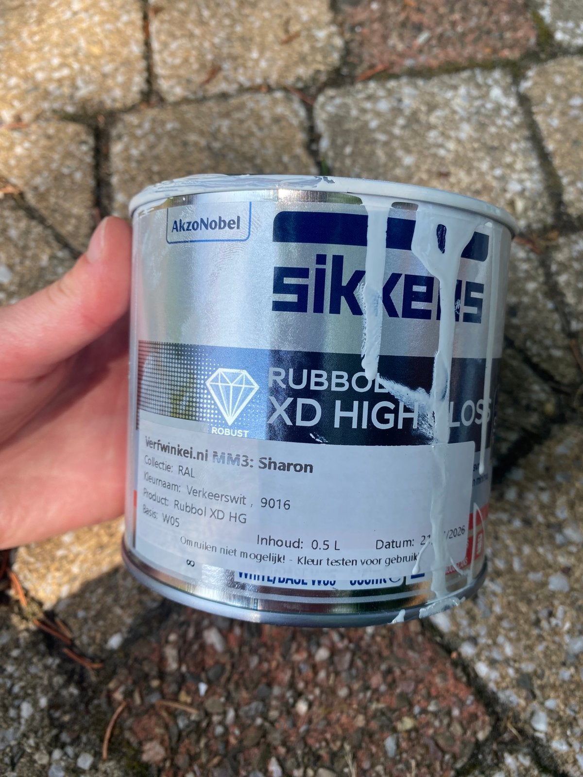 Sikkens Rubbol XD High Gloss RAL 9016 Verkeerswit, Ophalen, Zo goed als nieuw, Wit, Lak
