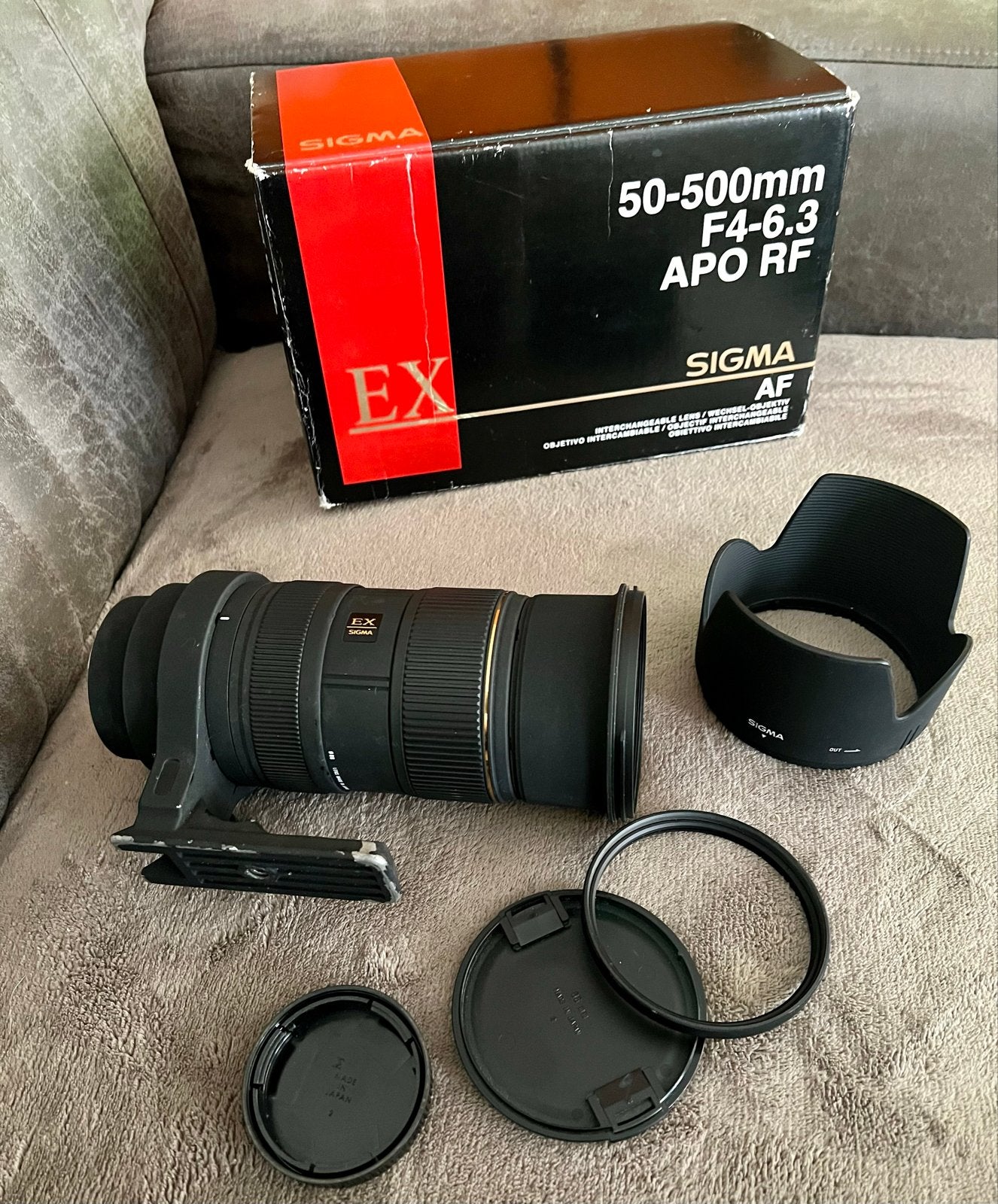 Sigma 50-500mm F4-6.3 APO DG HSM lens voor Canon, Sigma, Zo goed als nieuw, Statiefgondel, Canon EF