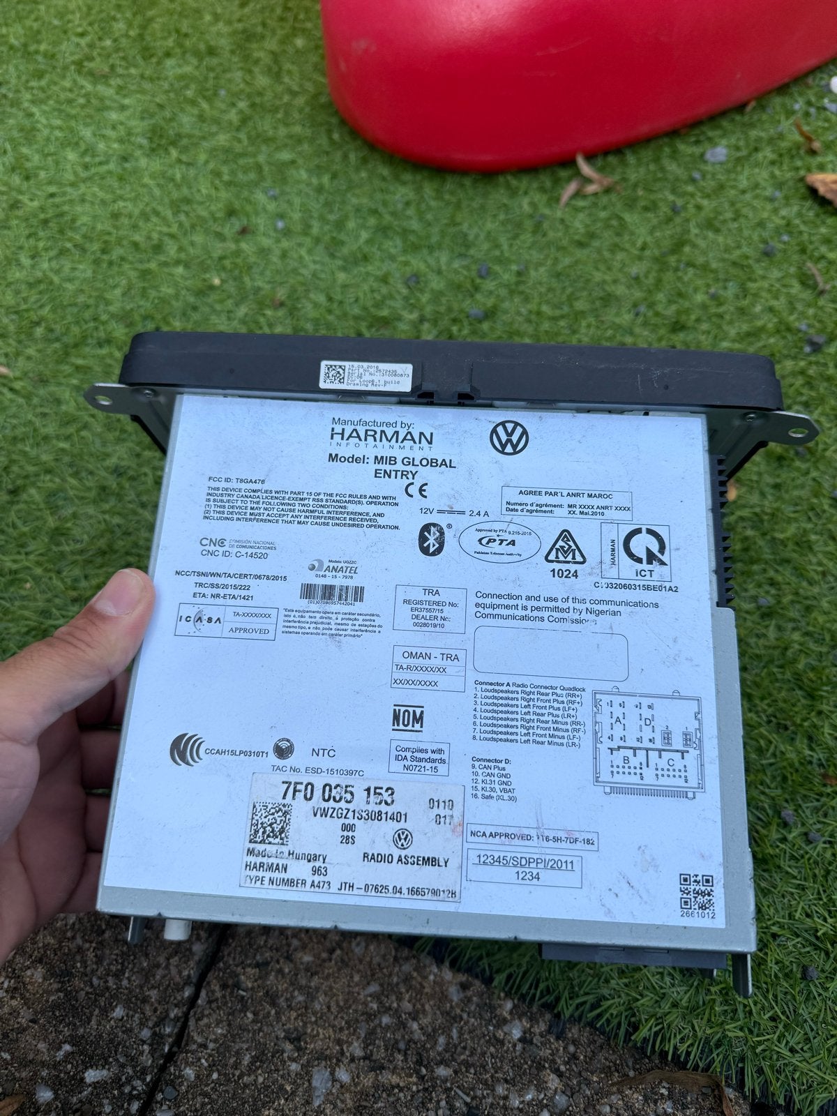 Defecte Harman MIB Global Entry autoradio, Auto diversen, Ophalen, Gebruikt